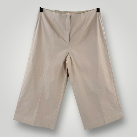 Chico's Pants - NEW Chicos Black Label Pants Womens 18 SHORT Beige Ponte Crop Wide Leg Business